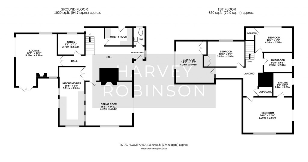 Floorplans For High Street, Alconbury, PE28