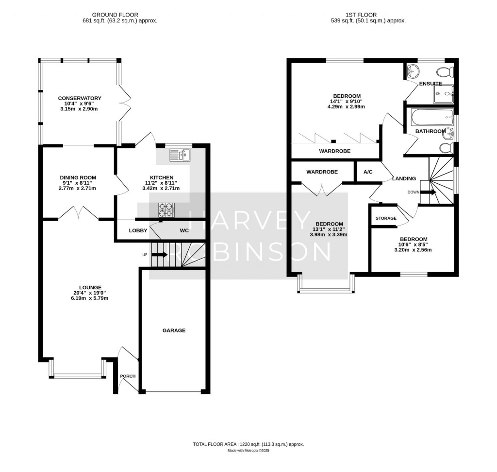 Floorplans For Primrose Close, Biggleswade, SG18
