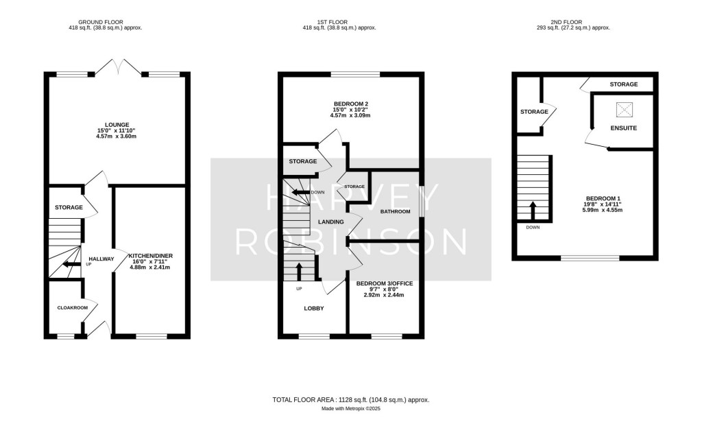 Floorplans For Gardener Crescent, Fenstanton, PE28