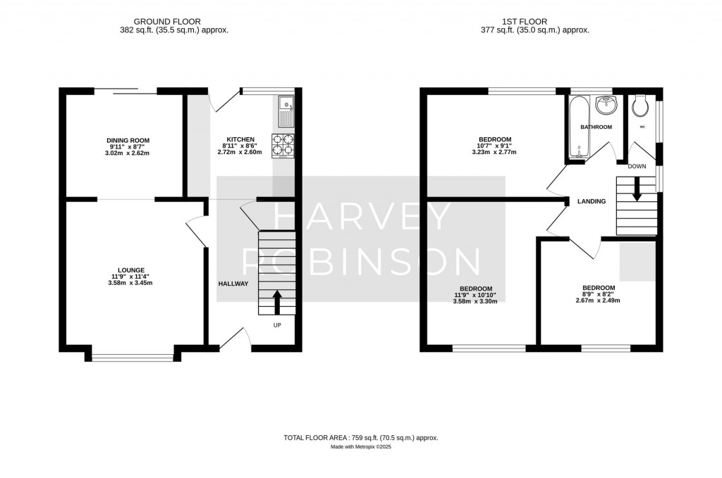 Floorplans For Laburnham Road, Biggleswade, SG18