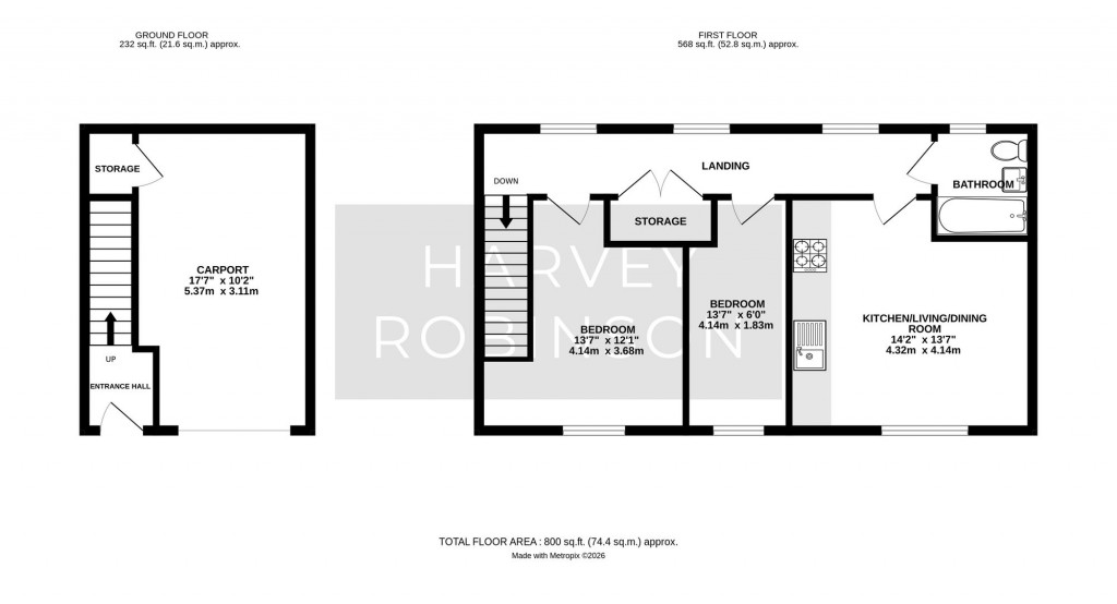 Floorplans For Evans Grove, Biggleswade, SG18