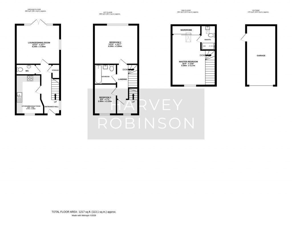 Floorplans For Gibbens Croft, Biggleswade, SG18