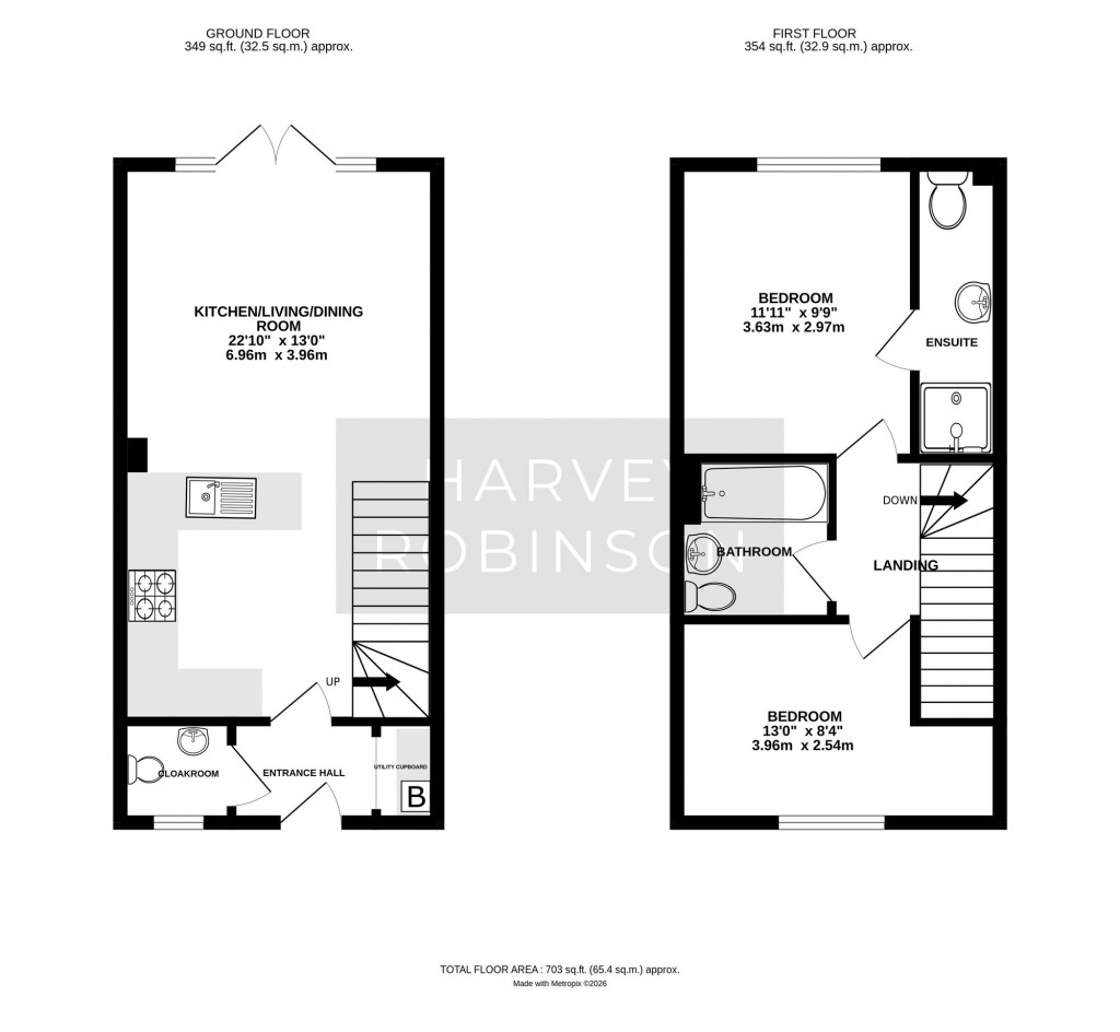 Floorplans For Rutherford Way, Biggleswade, SG18