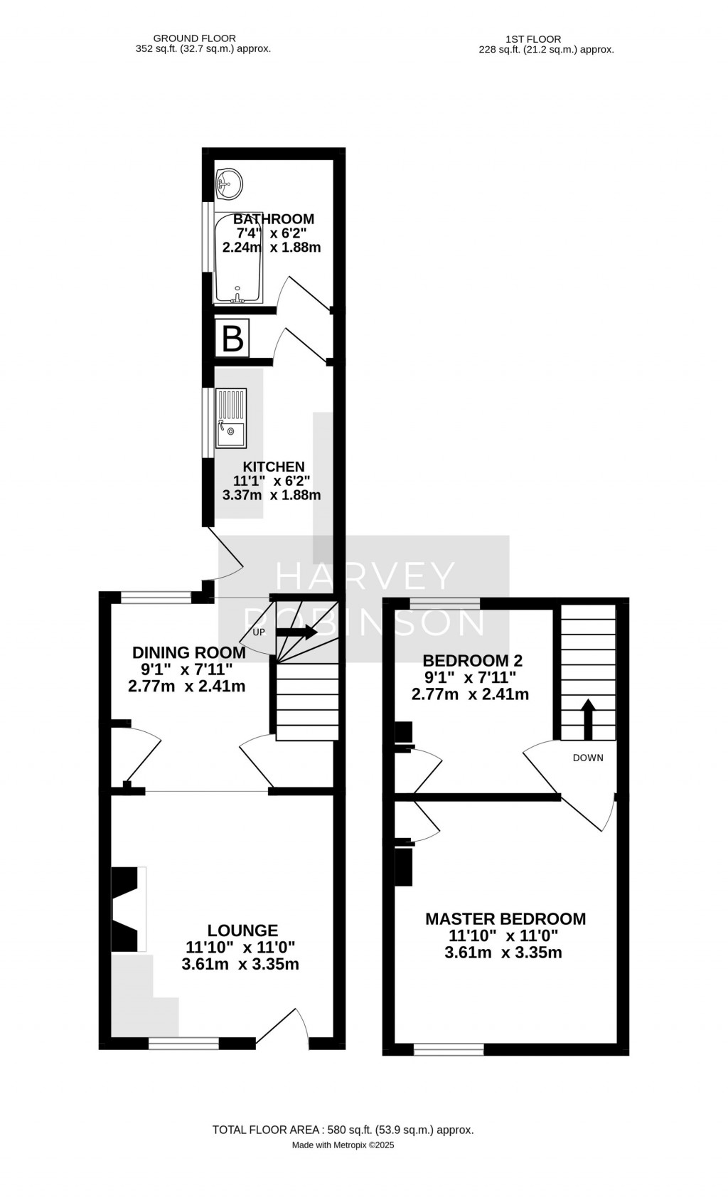 Floorplans For Great Northern Street, Huntingdon, PE29
