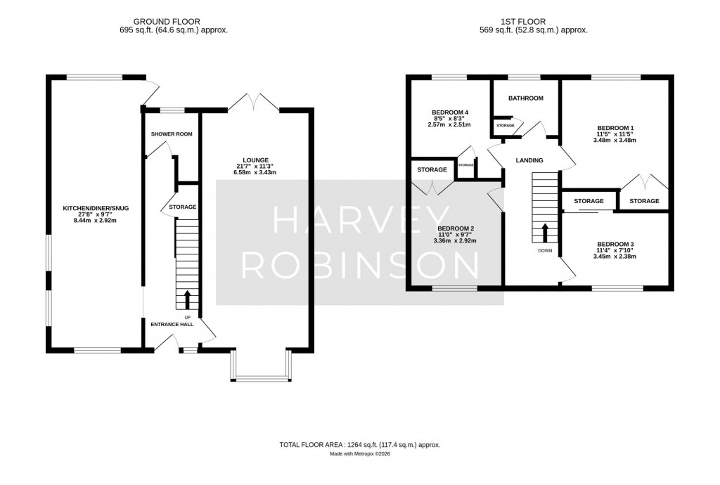 Floorplans For St. Margarets Road, Wyton, PE28