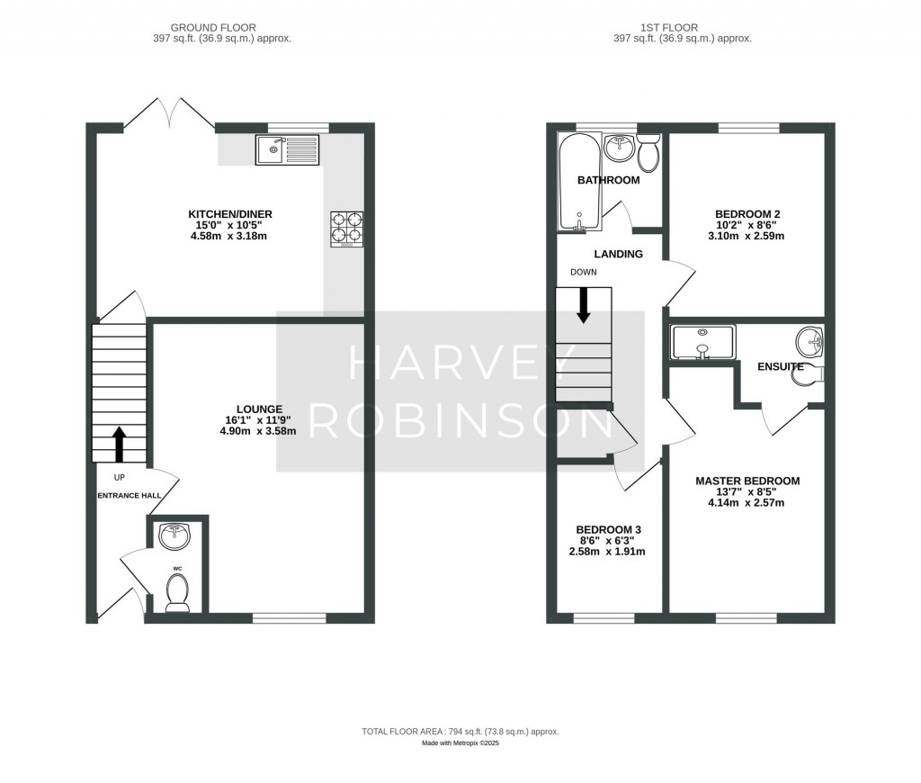 Floorplans For Wilson Way, St. Ives, PE27