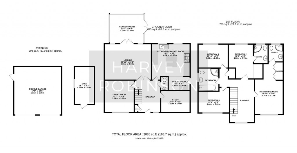 Floorplans For Pathfinder Way, Warboys, PE28