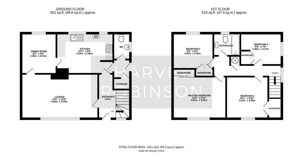 Floorplans For Williams Close, Brampton, PE28