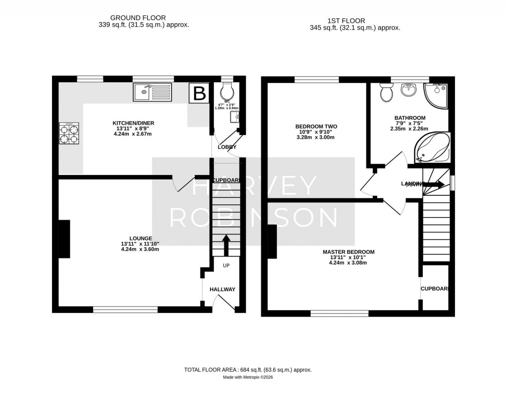 Floorplans For Cowper Road, Huntingdon, PE29