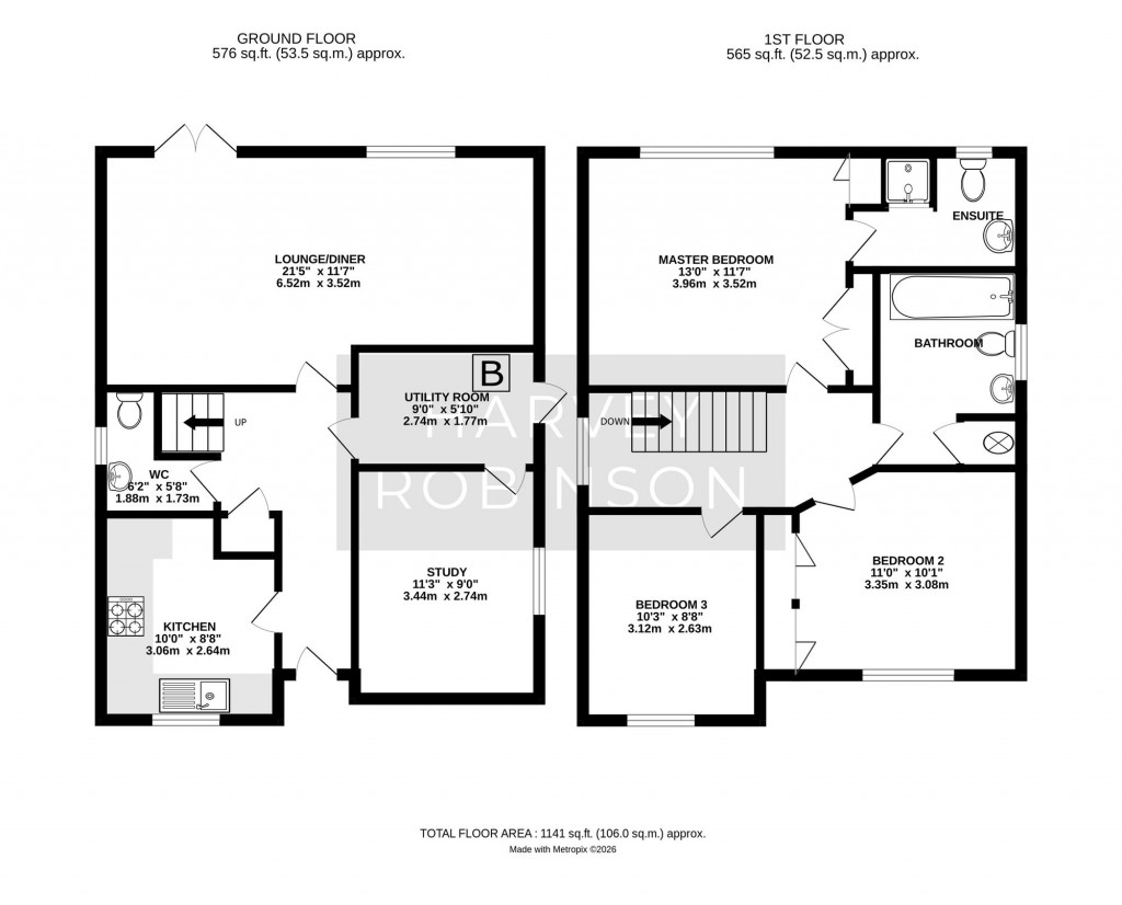 Floorplans For Burton Way, Spaldwick, PE28