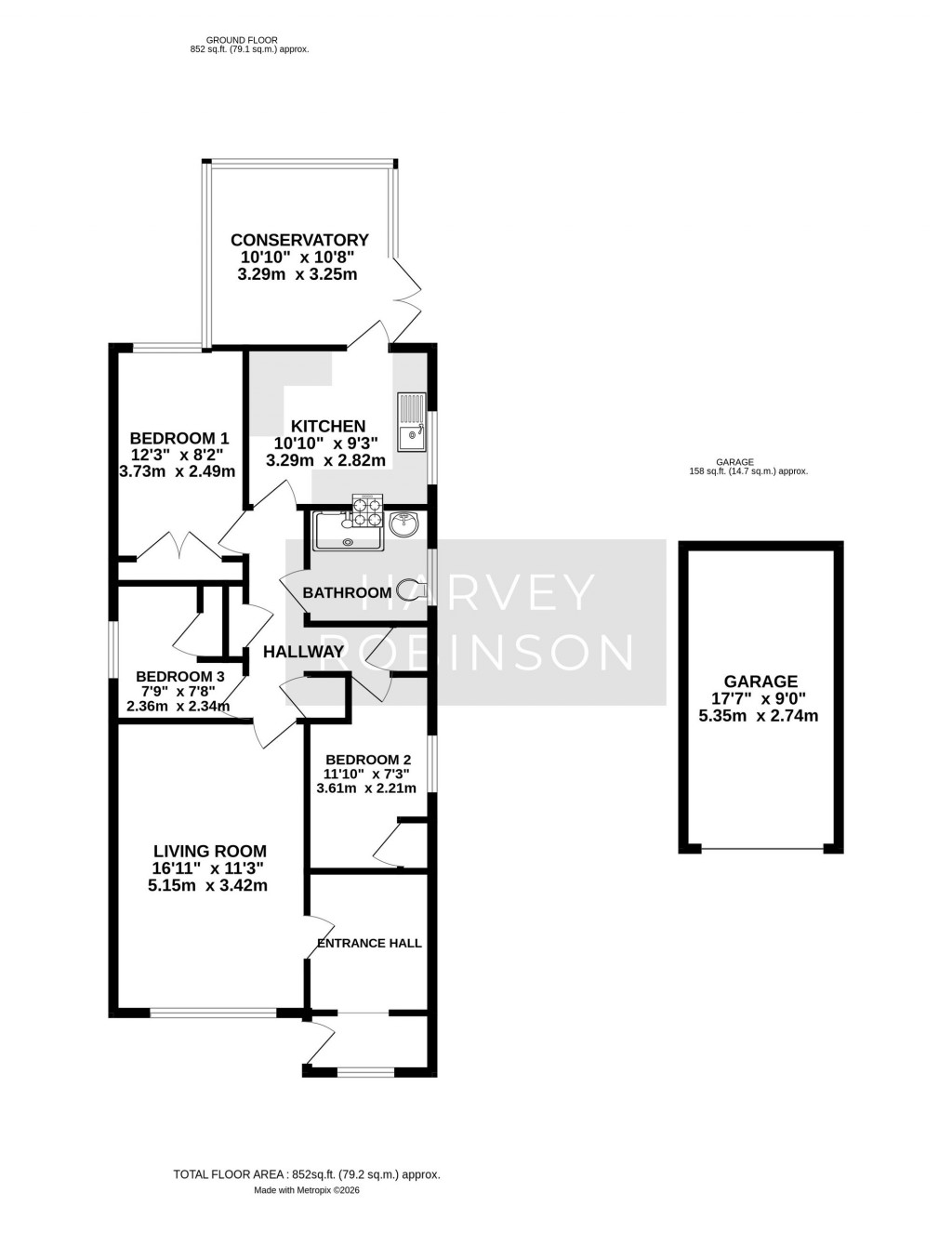 Floorplans For Caldecote Road, Eynesbury, PE19