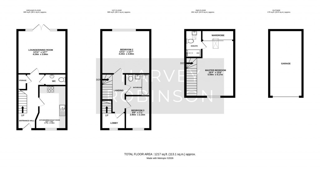 Floorplans For Ouse Way, Biggleswade, SG18
