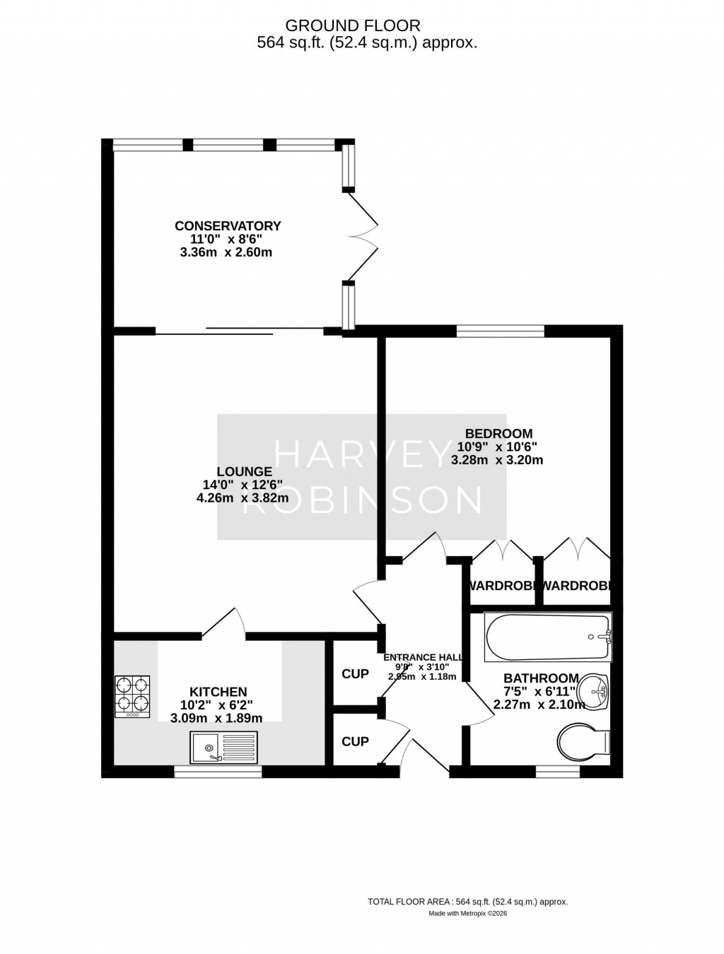 Floorplans For The Paddock, Huntingdon, PE29