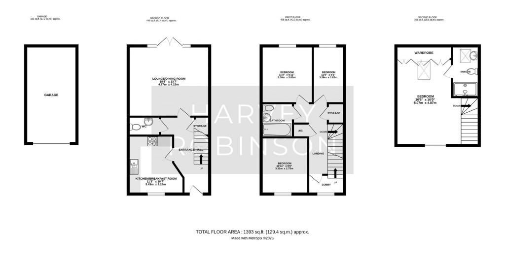 Floorplans For Handel Way, Biggleswade, SG18