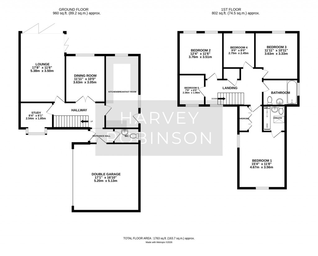 Floorplans For Hatley Close, St. Neots, PE19