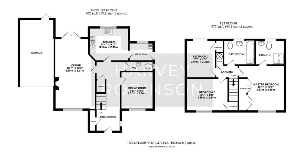 Floorplans For Falcon Drive, Hartford, PE29