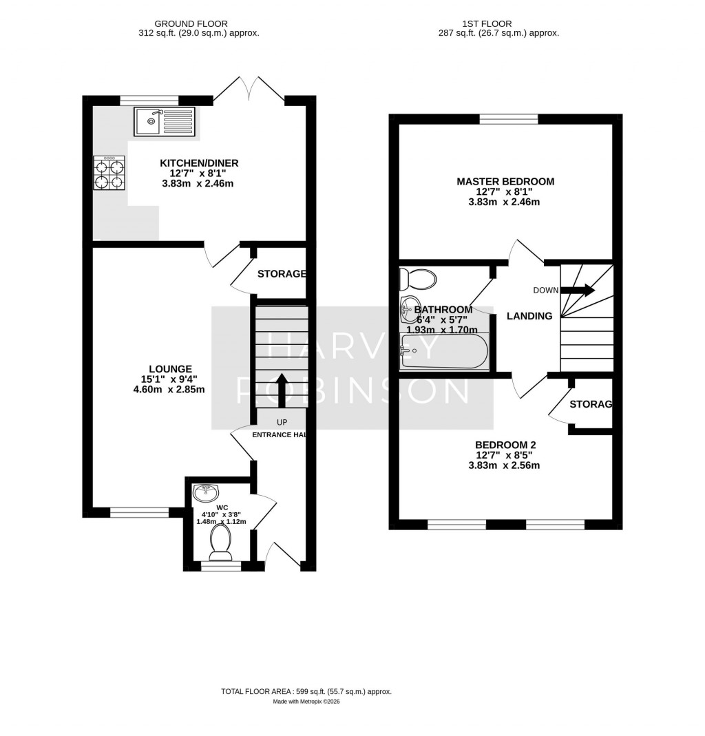 Floorplans For Bloomfield Drive, Huntingdon, PE29