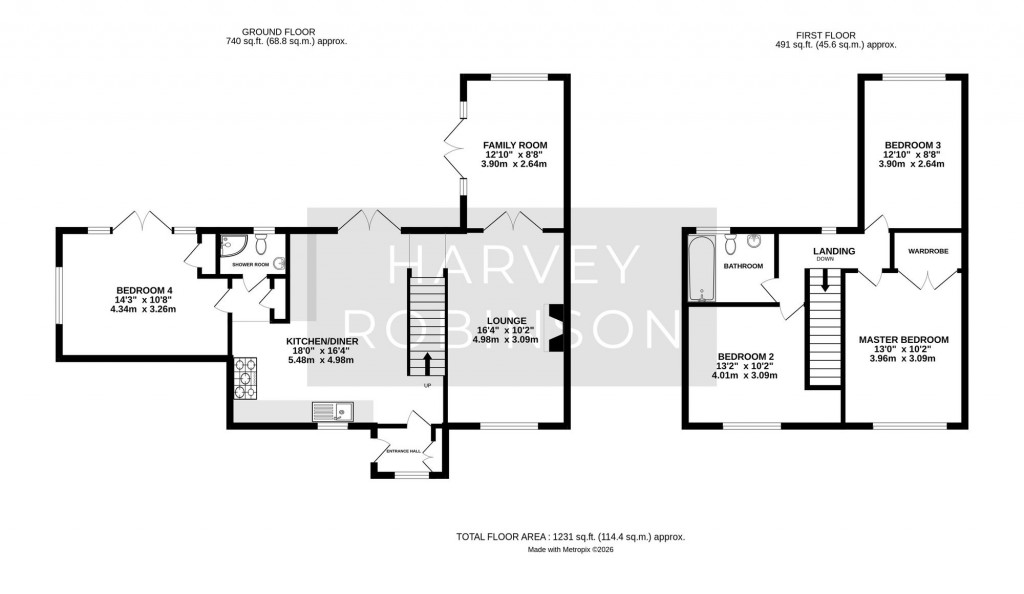 Floorplans For High Leys, St. Ives, PE27