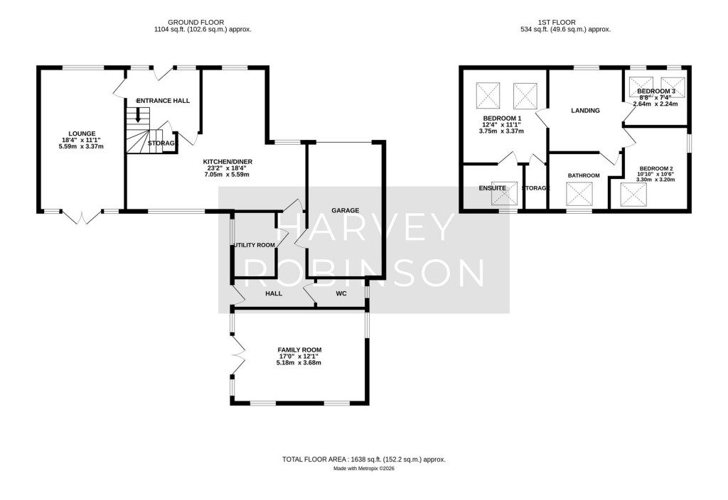 Floorplans For Blenheim Close, Old Hurst, PE28