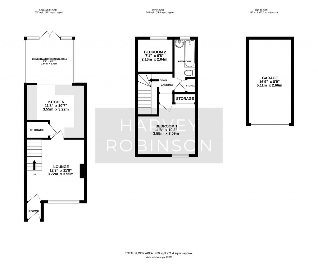 Floorplans For Chawston Close, Eaton Socon, PE19