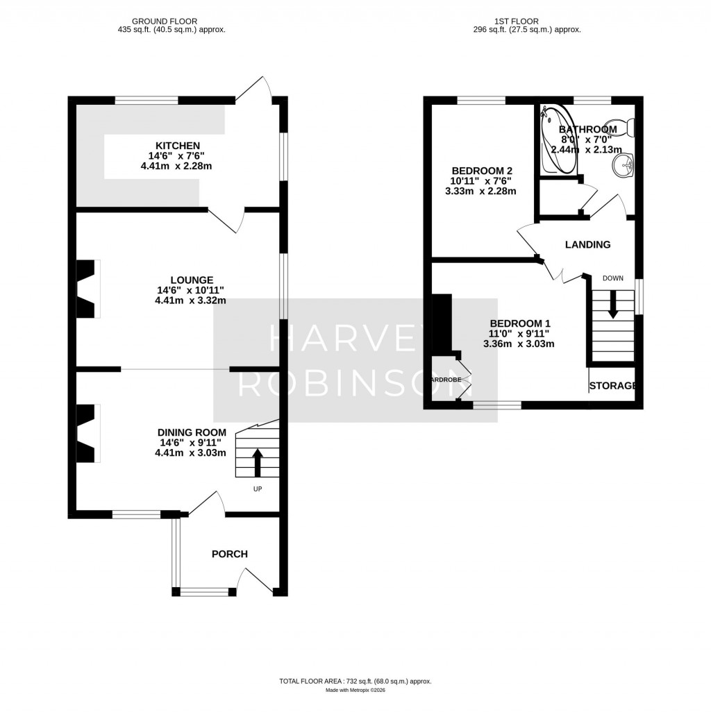 Floorplans For Fieldings Place, Graveley, PE19