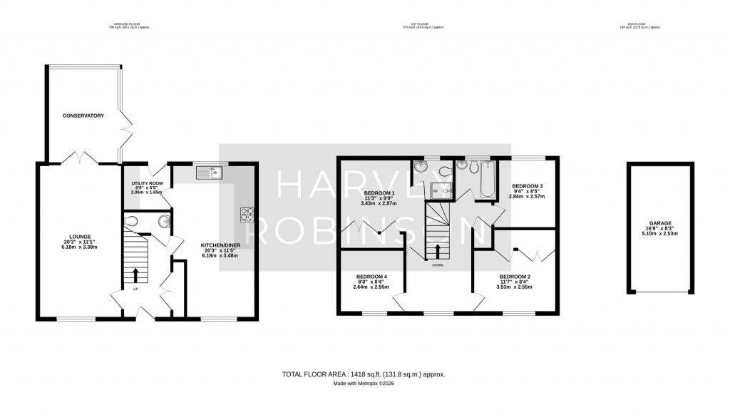 Floorplans For Dixy Close, St. Neots, PE19