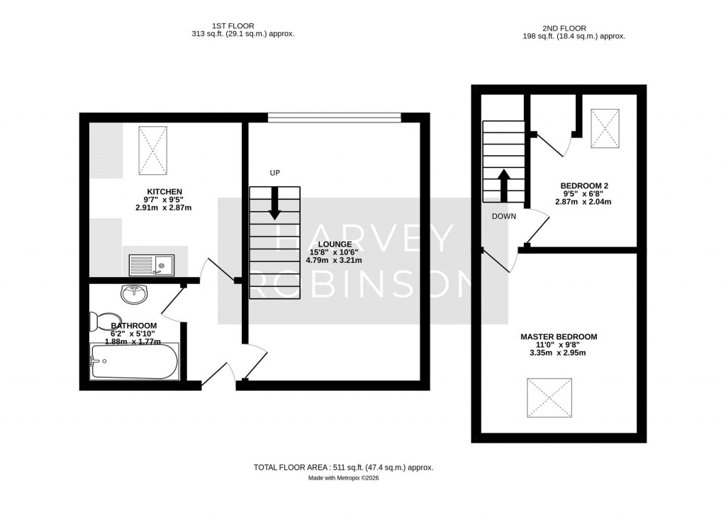 Floorplans For Bridge Place, Godmanchester, PE29
