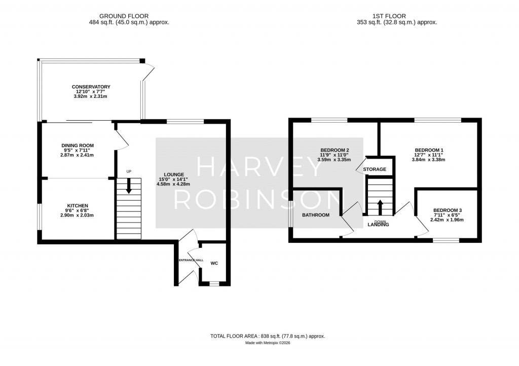 Floorplans For Hall Court, Fen Drayton, CB24