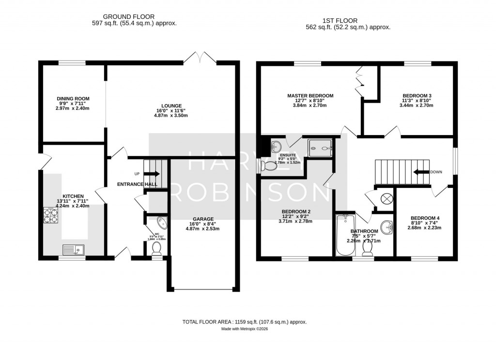 Floorplans For Oak Drive, Brampton, PE28