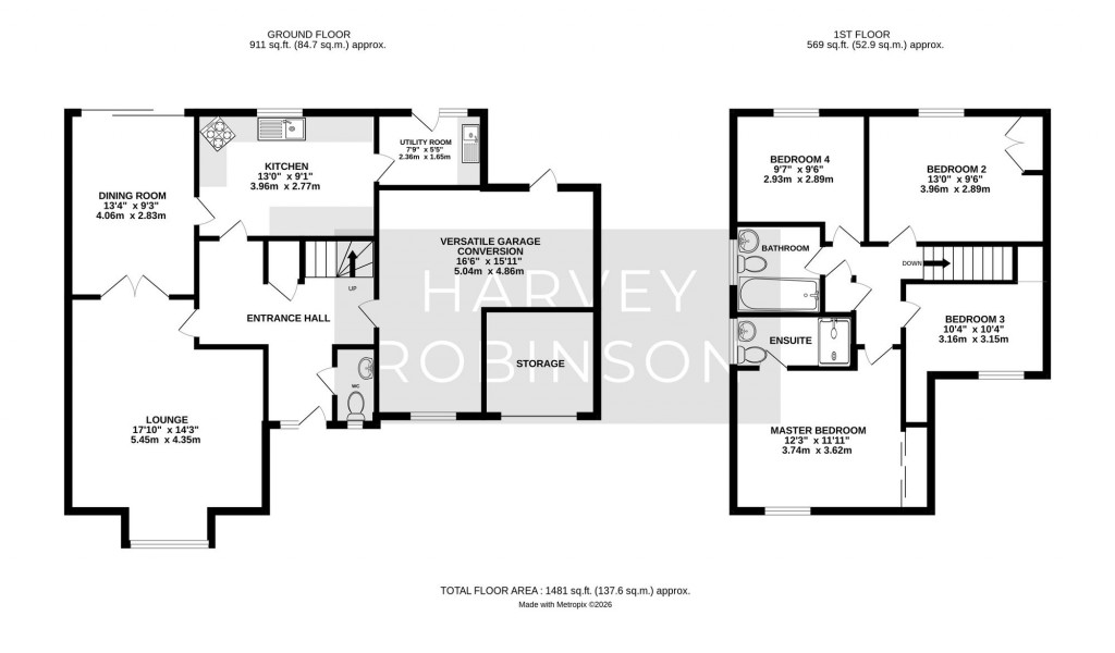 Floorplans For Seathwaite, Huntingdon, PE29
