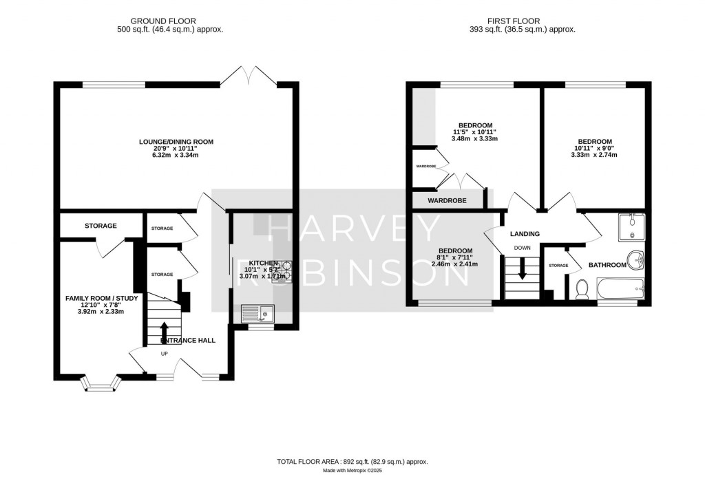 Floorplans For Boothey Close, Biggleswade, SG18