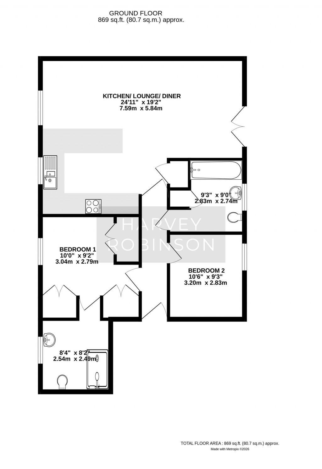 Floorplans For Skipper Way, Little Paxton, PE19