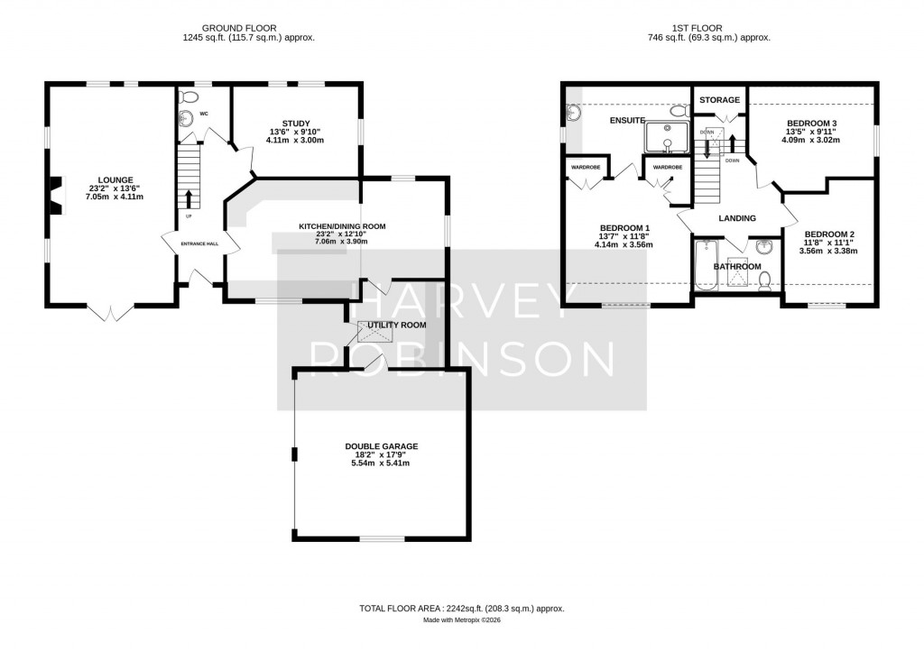 Floorplans For St. Thomas, Eltisley, PE19