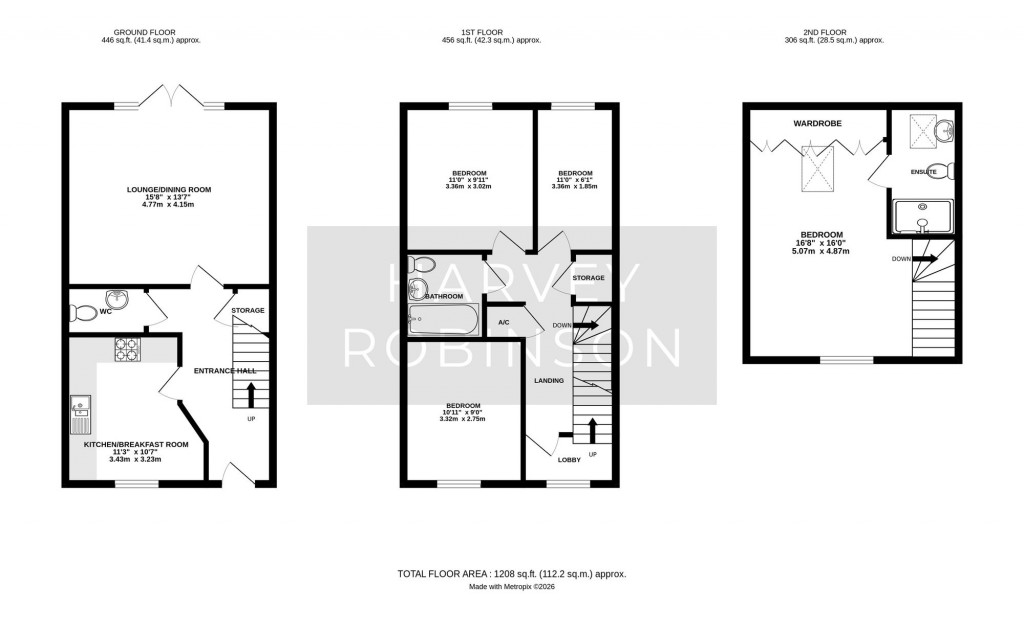 Floorplans For Handel Way, Biggleswade, SG18